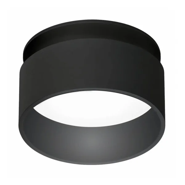FOCO EMBUTIDO COM RETROILUMINAÇÃO Ø8CM PRETO IP44