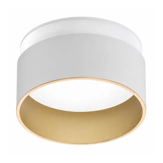 FOCO EMBUTIDO COM RETROILUMINAÇÃO Ø8CM BRANCO/DOURADO IP44