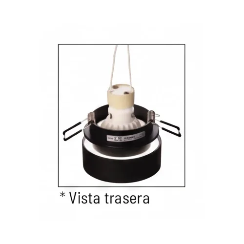 FOCO EMBUTIDO COM RETROILUMINAÇÃO Ø8CM BRANCO/PRATEADO IP44