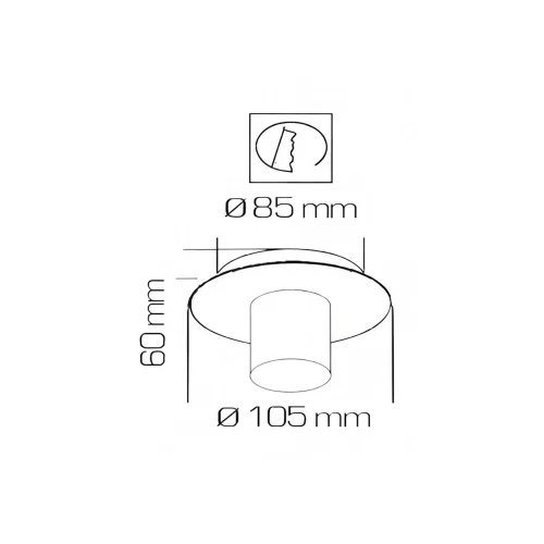 FOCO EMBUTIDO ORIENTÁVEL BRANCO GU10 Ø10,5 CM