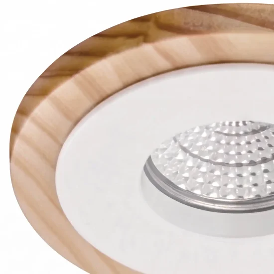 FOCO EMBUTIDO MADEIRA/BRANCO GU10 Ø10 CM 2