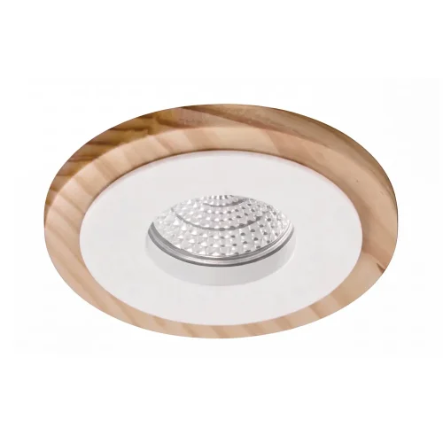 FOCO EMBUTIDO MADEIRA/BRANCO GU10 Ø10 CM