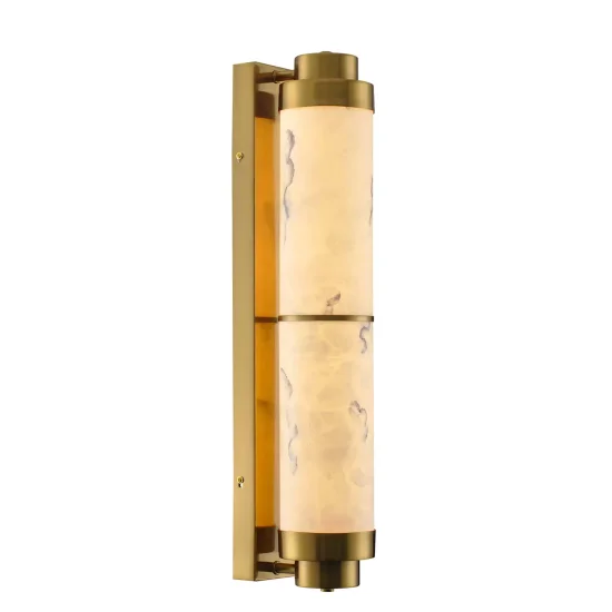 APLIQUE DE PAREDE LED 17W REGULÁVEL EM AÇO DOURADO E ACRÍLICO EFEITO MÁRMORE ARIADNA 2
