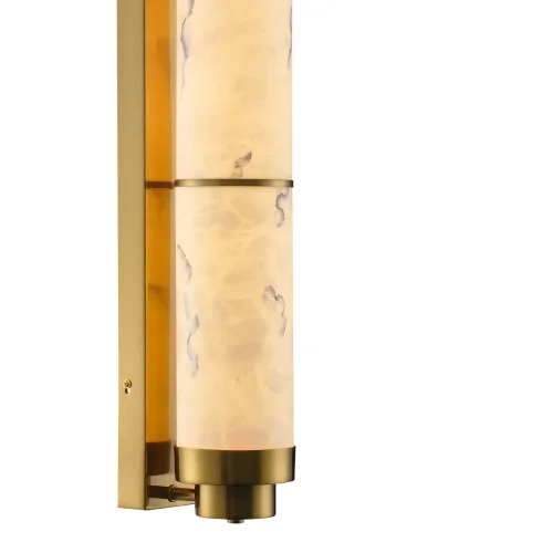 APLIQUE DE PAREDE LED 17W REGULÁVEL EM AÇO DOURADO E ACRÍLICO EFEITO MÁRMORE ARIADNA