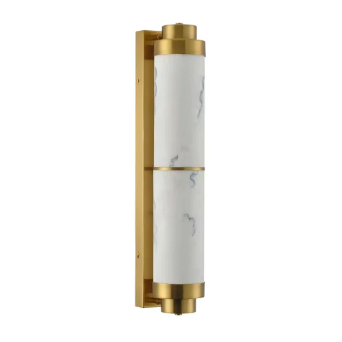 APLIQUE DE PAREDE LED 17W REGULÁVEL EM AÇO DOURADO E ACRÍLICO EFEITO MÁRMORE ARIADNA