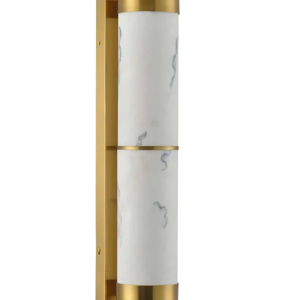 APLIQUE DE PAREDE LED 17W REGULÁVEL EM AÇO DOURADO E ACRÍLICO EFEITO MÁRMORE ARIADNA