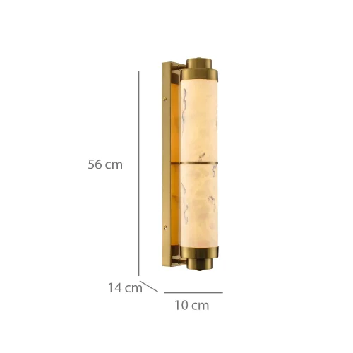 APLIQUE DE PAREDE LED 17W REGULÁVEL EM AÇO DOURADO E ACRÍLICO EFEITO MÁRMORE ARIADNA