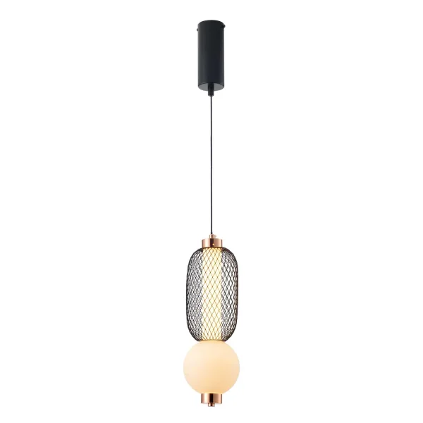 CANDEEIRO DE TETO LED 10W REGULÁVEL COM GRELHA E ESFERA DE VIDRO ELODIE
