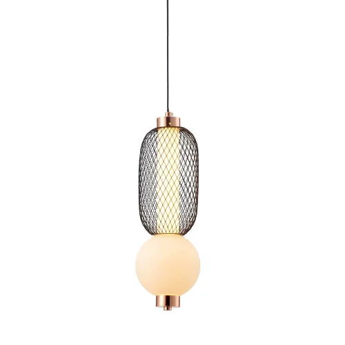 CANDEEIRO DE TETO LED 10W REGULÁVEL COM GRELHA E ESFERA DE VIDRO ELODIE