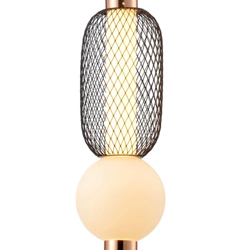 CANDEEIRO DE TETO LED 10W REGULÁVEL COM GRELHA E ESFERA DE VIDRO ELODIE