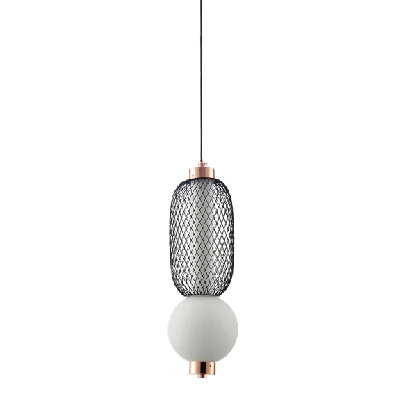 CANDEEIRO DE TETO LED 10W REGULÁVEL COM GRELHA E ESFERA DE VIDRO ELODIE