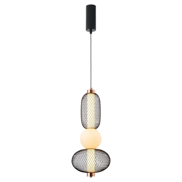 CANDEEIRO DE TETO LED 14W REGULÁVEL COM GRELHA E ESFERA DE VIDRO ELODIE