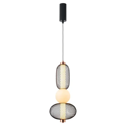 CANDEEIRO DE TETO LED 14W REGULÁVEL COM GRELHA E ESFERA DE VIDRO ELODIE