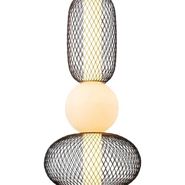 CANDEEIRO DE TETO LED 14W REGULÁVEL COM GRELHA E ESFERA DE VIDRO ELODIE