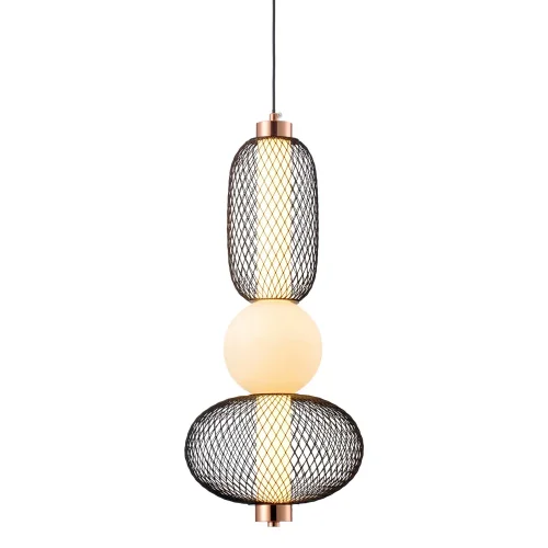 CANDEEIRO DE TETO LED 14W REGULÁVEL COM GRELHA E ESFERA DE VIDRO ELODIE