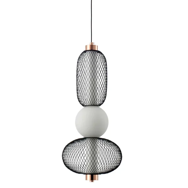 CANDEEIRO DE TETO LED 14W REGULÁVEL COM GRELHA E ESFERA DE VIDRO ELODIE