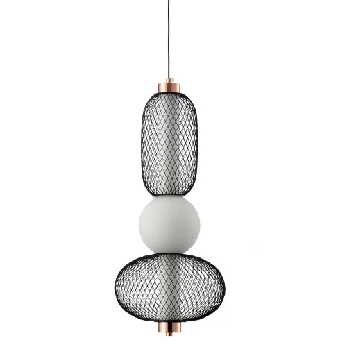 CANDEEIRO DE TETO LED 14W REGULÁVEL COM GRELHA E ESFERA DE VIDRO ELODIE