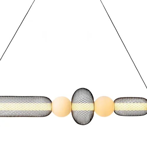 CANDEEIRO DE TETO LED 28W REGULÁVEL COM GRELHA E ESFERAS DE VIDRO ELODIE