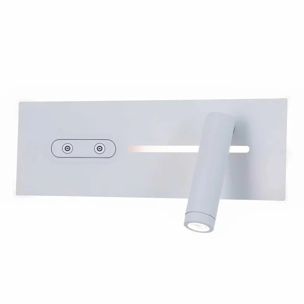 APLIQUE DE PAREDE LED 10W REGULÁVEL TÁTIL BRANCO ORIENTAÇÃO DIREITA