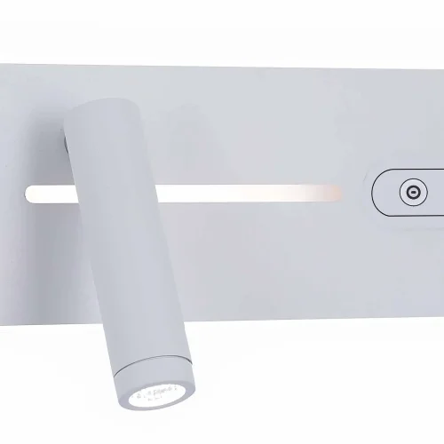 APLIQUE DE PAREDE LED 10W REGULÁVEL TÁTIL BRANCO ORIENTAÇÃO ESQUERDA