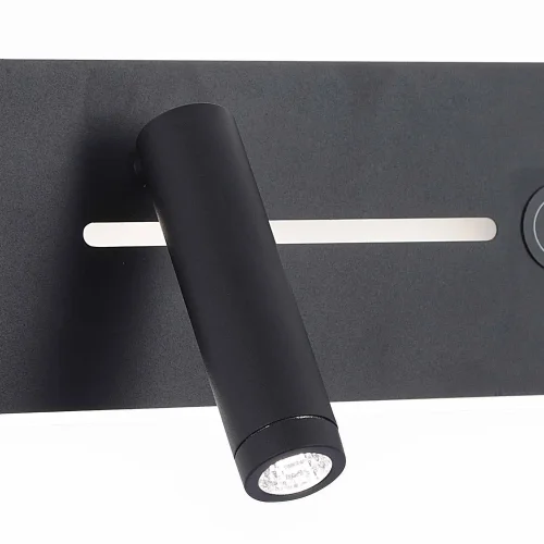 APLIQUE DE PAREDE LED 10W REGULÁVEL TÁTIL PRETO ORIENTAÇÃO ESQUERDA