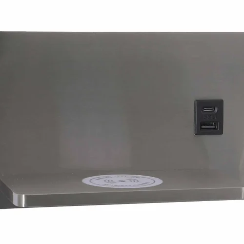 APLIQUE DE PAREDE LED 8W REGULÁVEL TÁTIL NÍQUEL ORIENTAÇÃO DIREITA