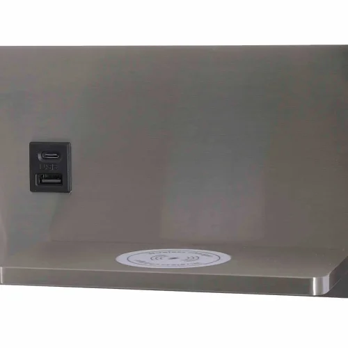 APLIQUE DE PAREDE LED 8W REGULÁVEL TÁTIL NÍQUEL ORIENTAÇÃO ESQUERDA