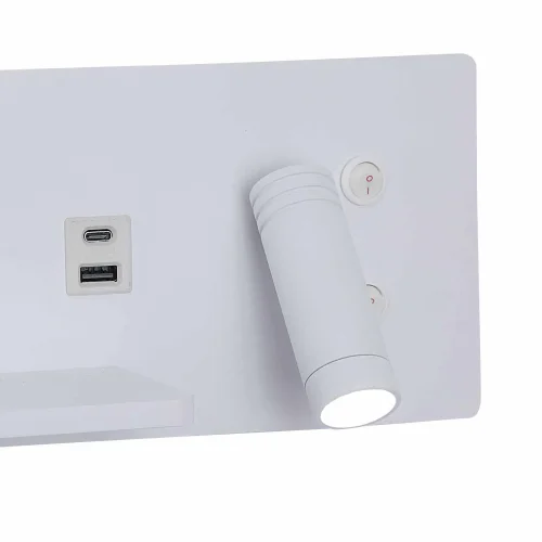 APLIQUE DE PAREDE LED 8W REGULÁVEL TÁTIL BRANCO ORIENTAÇÃO DIREITA