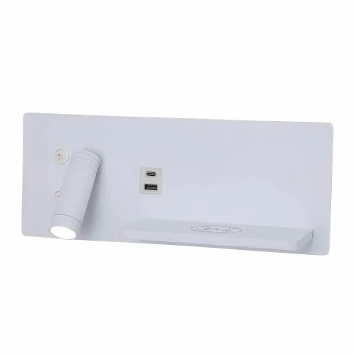 APLIQUE DE PAREDE LED 8W REGULÁVEL TÁTIL BRANCO ORIENTAÇÃO ESQUERDA