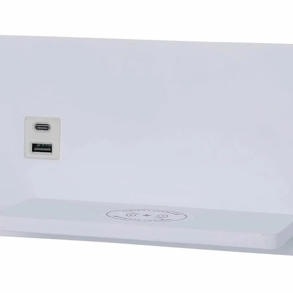 APLIQUE DE PAREDE LED 8W REGULÁVEL TÁTIL BRANCO ORIENTAÇÃO ESQUERDA