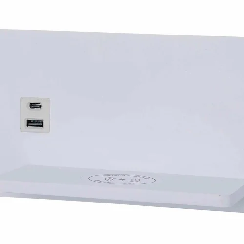 APLIQUE DE PAREDE LED 8W REGULÁVEL TÁTIL BRANCO ORIENTAÇÃO ESQUERDA