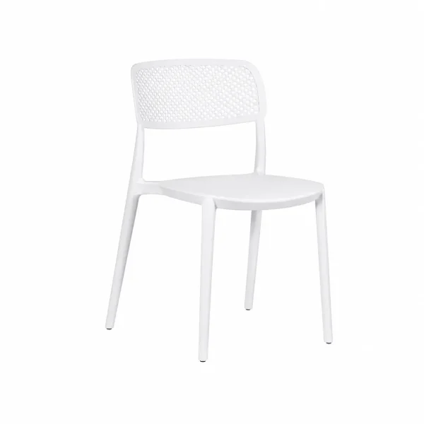 CADEIRA DE POLIPROPILENO BRANCA ANTI-UV PARA EXTERIOR NÁPOLI