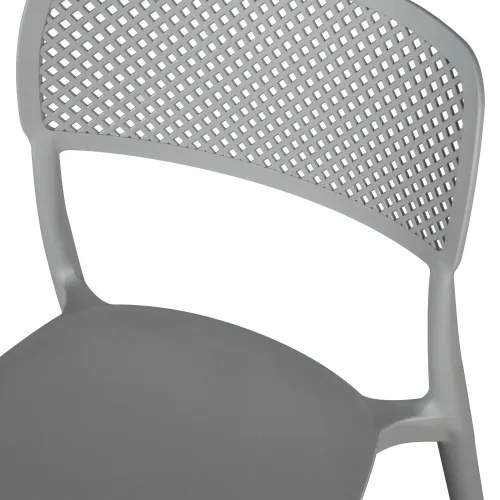 CADEIRA DE POLIPROPILENO CINZENTA ANTI-UV PARA EXTERIOR NÁPOLI
