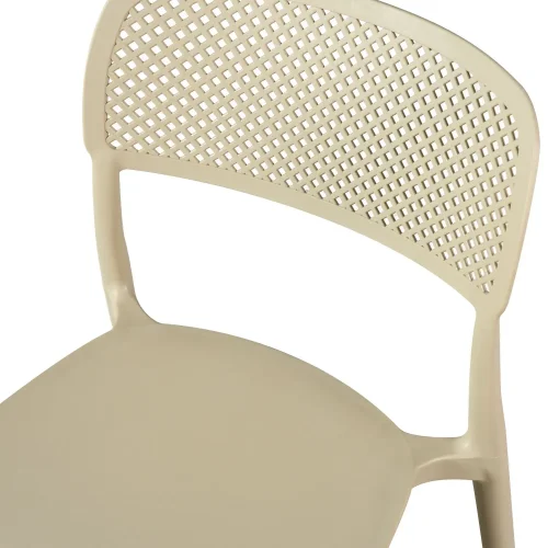 CADEIRA DE POLIPROPILENO COR AREIA ANTI-UV PARA EXTERIOR NÁPOLI