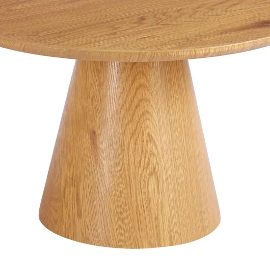 MESA DE JANTAR REDONDA EM MADEIRA Ø100 CM KANADE 2