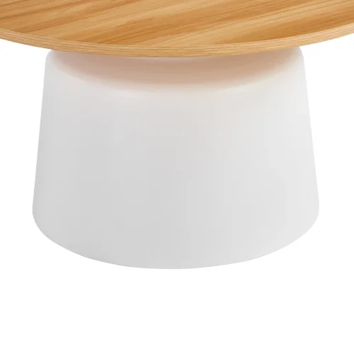 CONJUNTO DE 2 MESAS AUXILIARES NORAE NATURAL/BRANCO