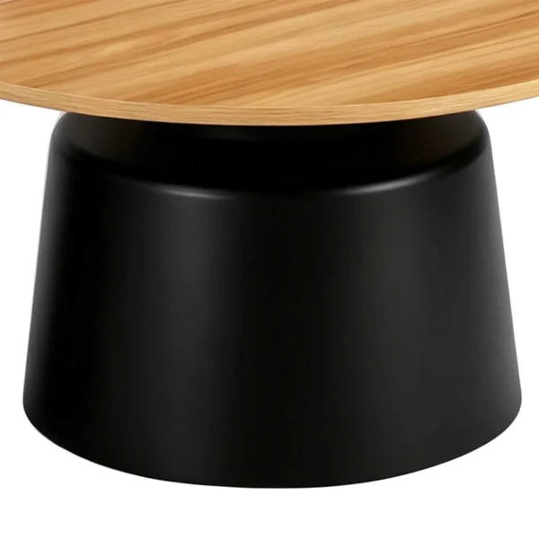 CONJUNTO DE 2 MESAS AUXILIARES NORAE NATURAL/PRETO