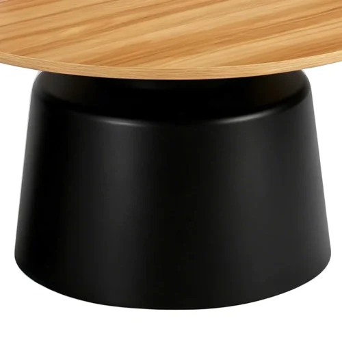 CONJUNTO DE 2 MESAS AUXILIARES NORAE NATURAL/PRETO