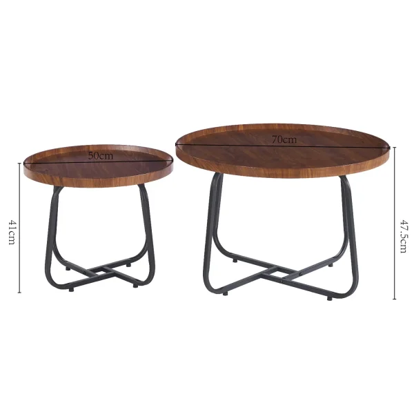 CONJUNTO DE 2 MESAS AUXILIARES YUKI