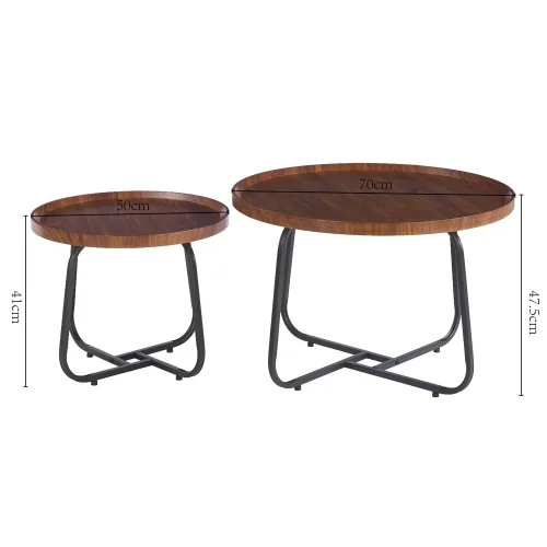 CONJUNTO DE 2 MESAS AUXILIARES YUKI