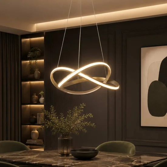CANDEEIRO DE TETO LED VALLE 37W 4000K INTENSIDADE REGULÁVEL DOURADO