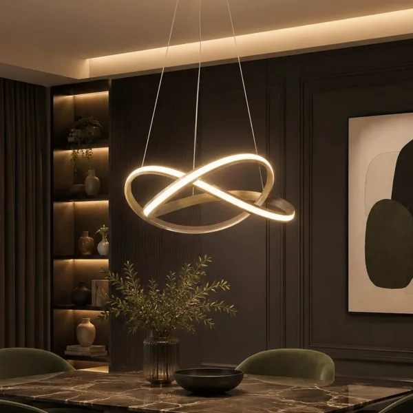 CANDEEIRO DE TETO LED VALLE 37W 4000K INTENSIDADE REGULÁVEL DOURADO