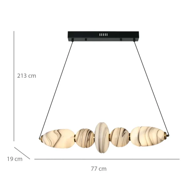 CANDEEIRO DE TETO LED 22W CCT EFEITO MÁRMORE TOSCANA
