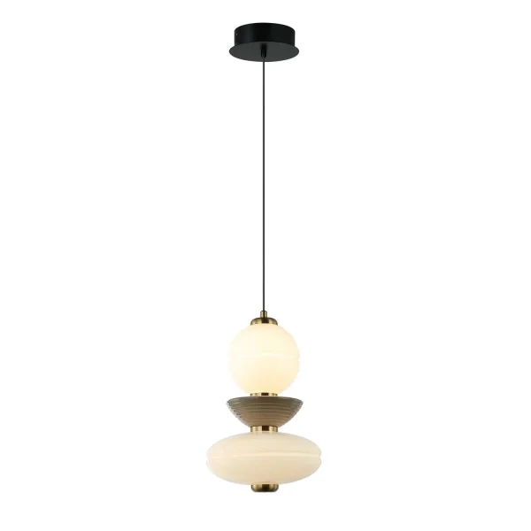 CANDEEIRO DE TETO LED 10W CCT CERÂMICA/VIDRO HATHOR