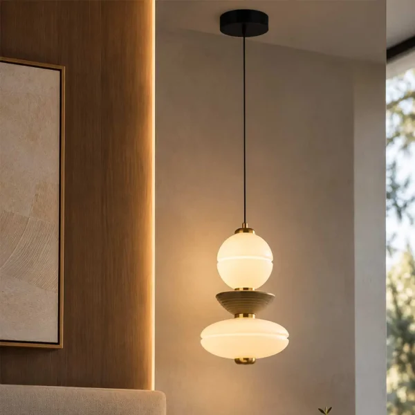 CANDEEIRO DE TETO LED 10W CCT CERÂMICA/VIDRO HATHOR
