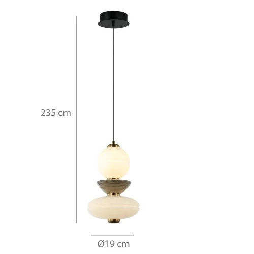 CANDEEIRO DE TETO LED 10W CCT CERÂMICA/VIDRO HATHOR