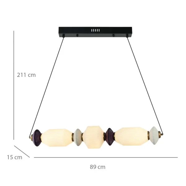 CANDEEIRO DE TETO LED 22W CCT CERÂMICA/VIDRO KIYA