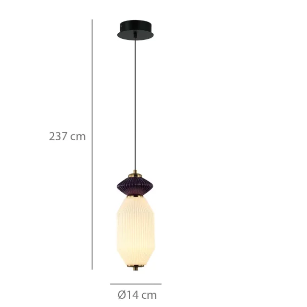 CANDEEIRO DE TETO LED 10W CCT CERÂMICA/VIDRO KIYA