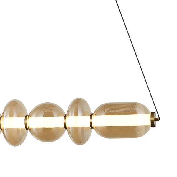 CANDEEIRO DE TETO LED 28W CCT VIDRO ÂMBAR SOLENE