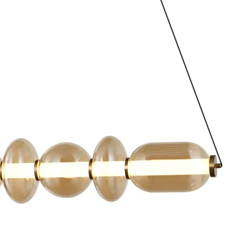 CANDEEIRO DE TETO LED 28W CCT VIDRO ÂMBAR SOLENE